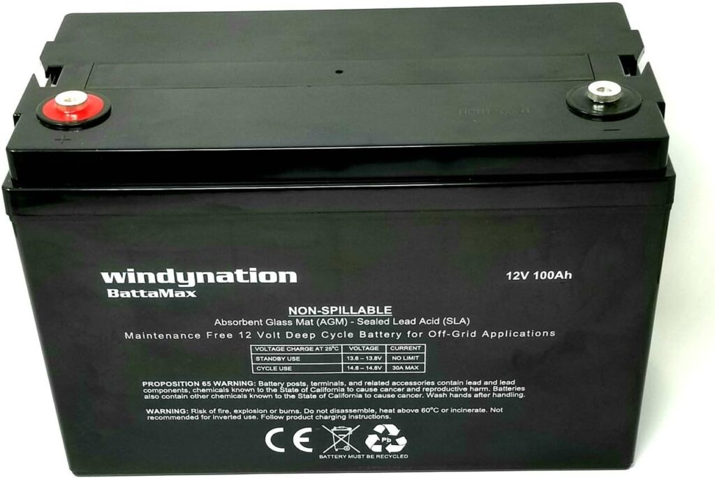 Picture of Windynation 100Ah 12V AGM Battery